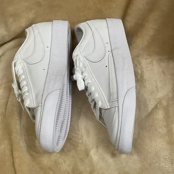 Nike Blazer Low Platform Sneakers "Triple White" (W) Sz 9"5 - Picture 3 of 7